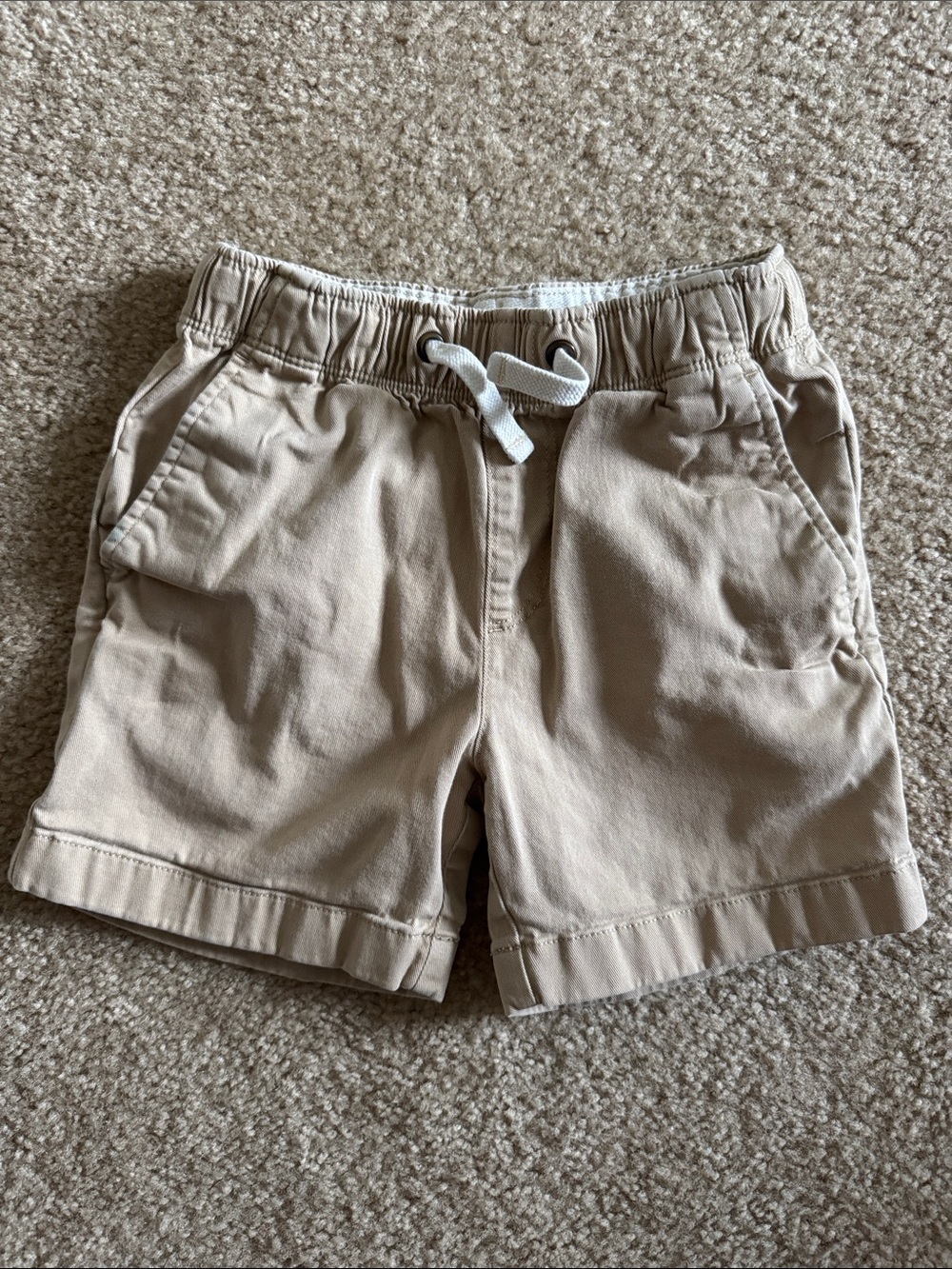 Crewcuts Khaki Drawstring Cotton Shorts